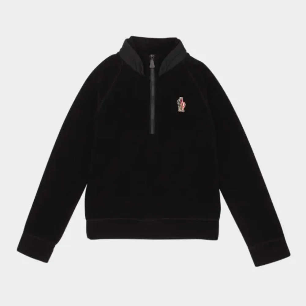 Moncler fleece top jacket 1/4 zip enfant grenoble boys girls youth